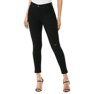 Details about   WOMENS High-RISE SKINNY LEG BLACK JEANS TIME and TRU SZ 8 